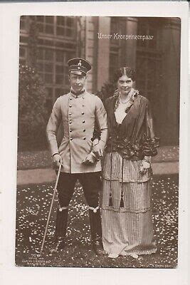 Vintage Postcard Wilhelm German Crown Prince Crown Princess Cecilie