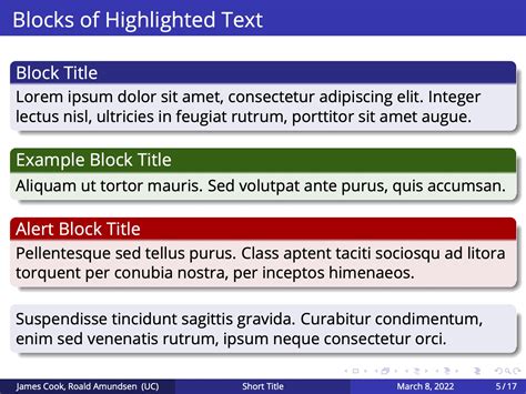 LaTeX Templates - Beamer Presentation