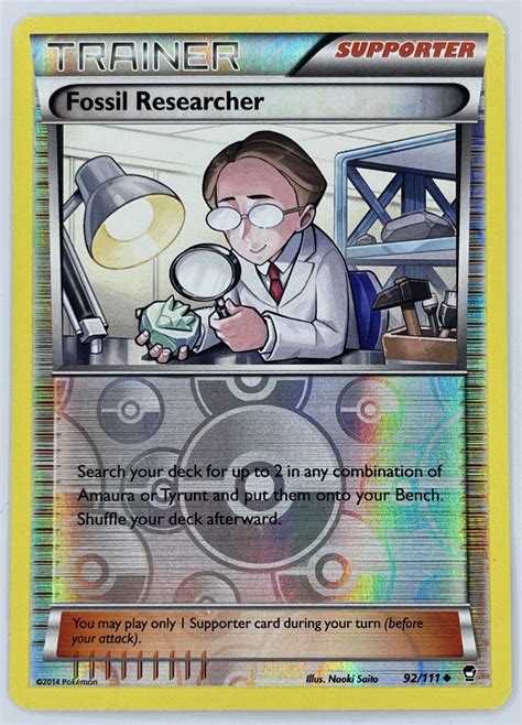 Pokémon TCG Fossil Researcher Furious Fists 92 111 Reverse Holo