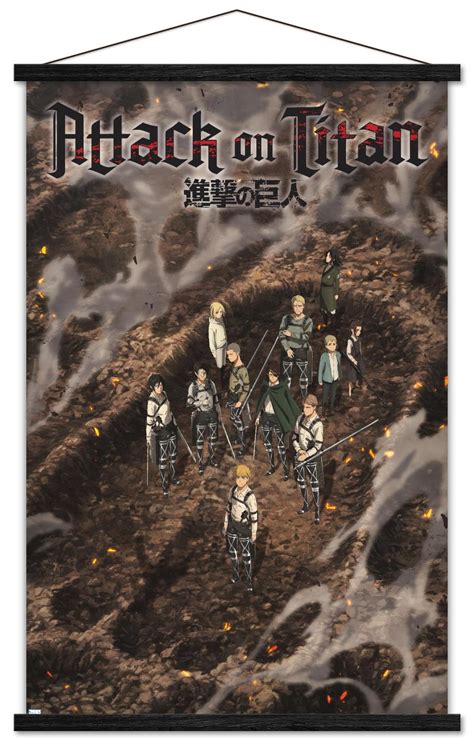 Attack on Titan: The Final Season - Part 3 Teaser Wall Poster with Magnetic Frame, 22.375" x 34 ...