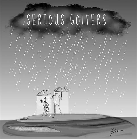 Serious Golfers Golftoons 6 Is A Golf Cartoon About Putting In The Rain