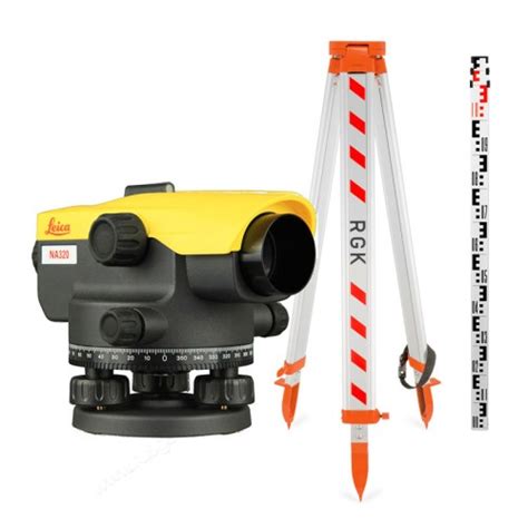 Комплект оптический нивелир Leica NA 320 штатив рейка - 3 в 1 с ...