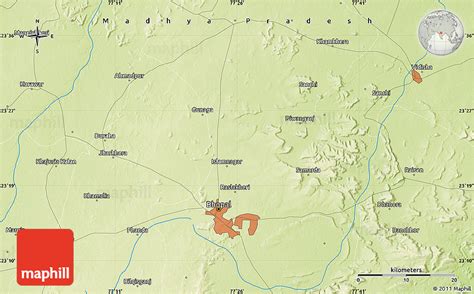 Physical Map Of Bhopāl