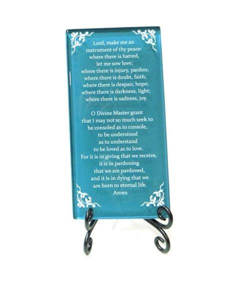 Ocean St Francis Prayer Plaque