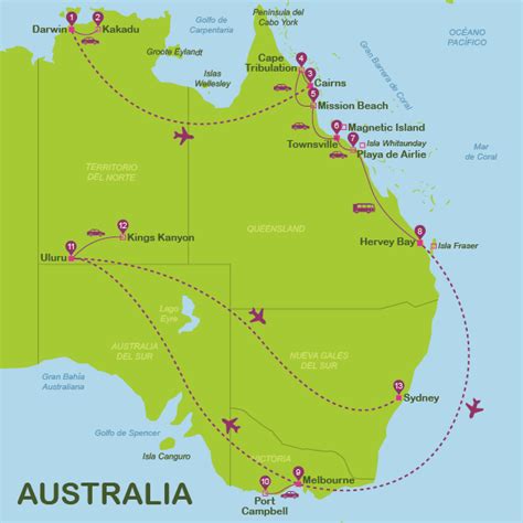 Mapas Turísticos De Australia Plano De Australia