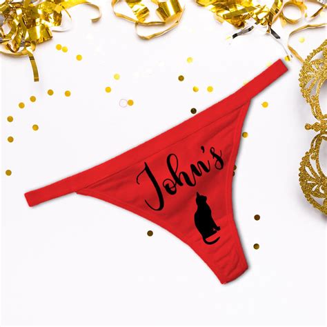 Pussy Cat Thongs Customized Panties His Name Panties Etsy