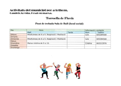 Activitats Del Municipi Per A Tothom Web Oficial De L Ajuntament De