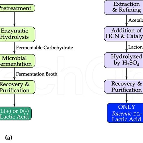 An Overview Of La Production Processes A Microbial Fermentation From