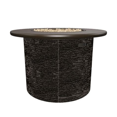 Allen Roth Stacked Stone Fire Pit Table In W Stacked Grey Stone