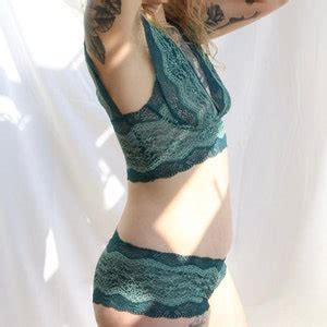 Seafoam Green Lace Lingerie Set Relaxed Lingerie Etsy