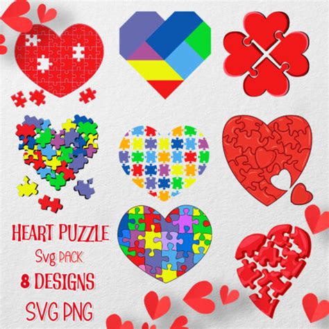 Heart Puzzle SVG Files – MasterBundles