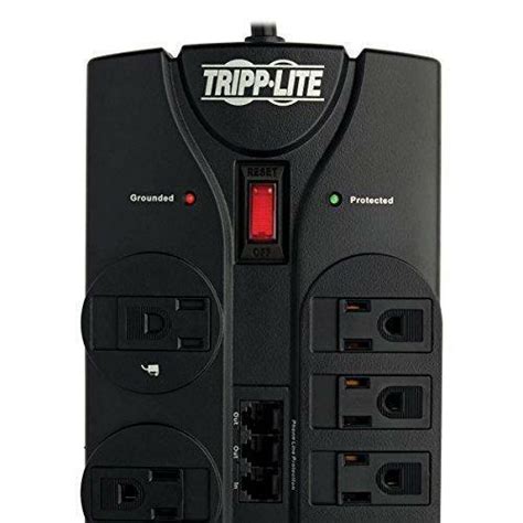 Tripp Lite Tlp1208teltv 12 Outlet Surge Protector Power Strip 8ft Cord Ebay