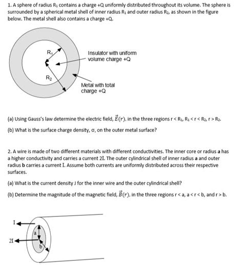 Solved A Sphere Of Radius R Contains A Charge Q Chegg