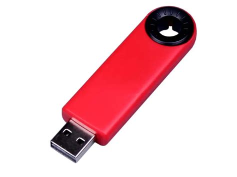 Флешка USB 3.0 на 128 Гб Промо, выдвижной механизм, красная/ черная ...