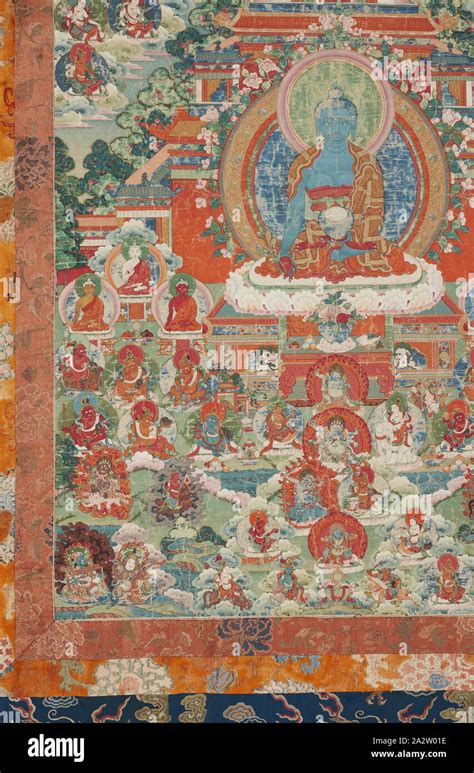 Devotional Hanging Depicting Medicine Buddha Bhaiṣajyaguru And