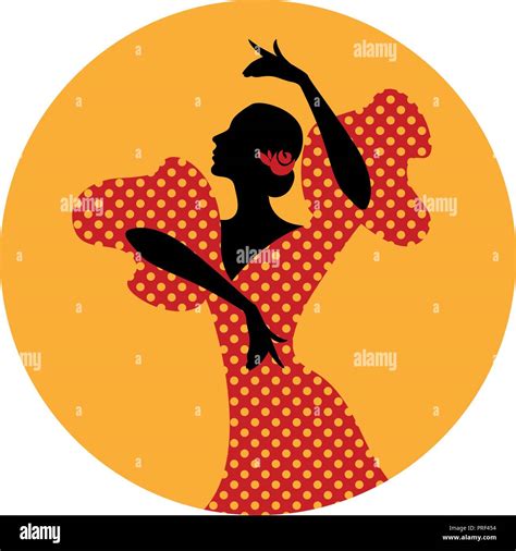 Spanish Flamenco Dancer Vector Illustration Stock Vector Image And Art