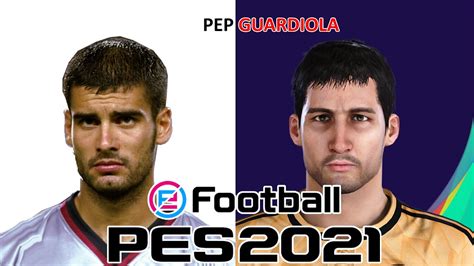 Pep Guardiola Pes 2019 2020 2021 Face Build And Stats Youtube