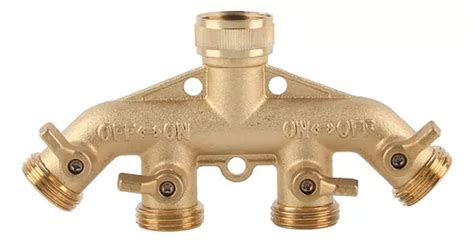 Adaptador De Mangueira Brass Garden Divisor De 4 Vias Válv