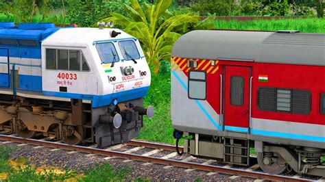 Wap Shunting Lhb Express Coach Bumpy Froked Railroad Train