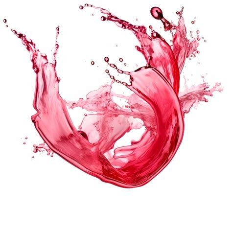 Premium Photo Photo Red Juice Splash On White Background