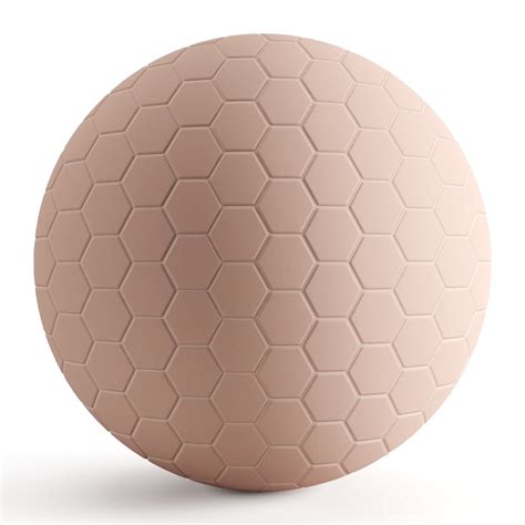 Pink Hexagon Matte Tiles - 3D Model for