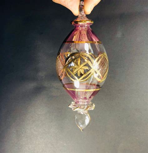 Egyptian Hand Blown Glass Christmas Ornaments Decorative By Etsy