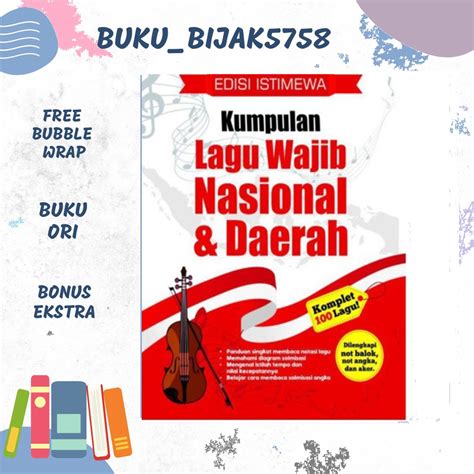 Jual Sale Buku Lagu Lagu Wajib Nasional Dan Daerah Lengkap