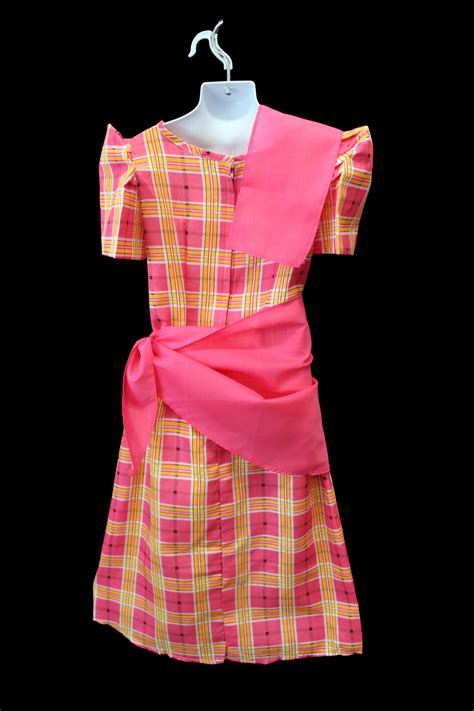 Girl's Balintawak Plaid Dress - Pink – CMC Boutique LV