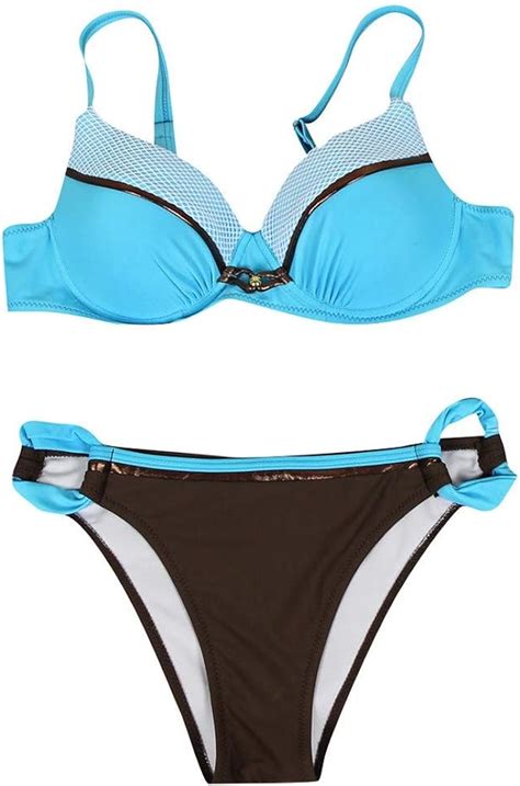 PinkLu Damen Badeanzug große tassen bademode für mollige Frauen bügel Bikini Girls Push up