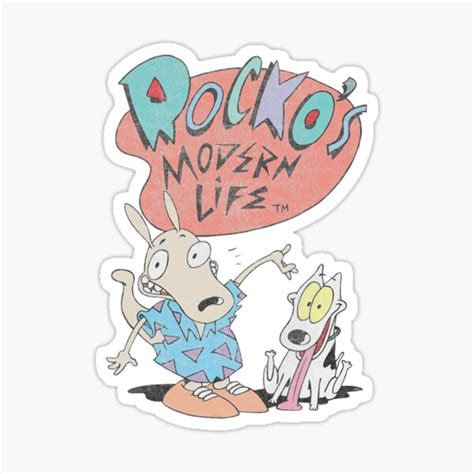 Nickelodeon Rockos Modern Life Rocko And Spunky Sticker For Sale By