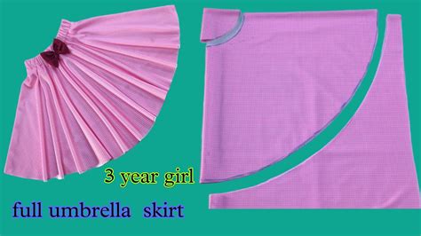 Overskirt Year Girl Full Umbrella Skirt Cutting And Stitching Youtube