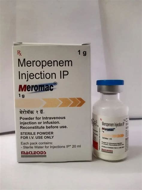 Meropenam Meropenem 1gm Injection For Hospital Macleods At Rs 350