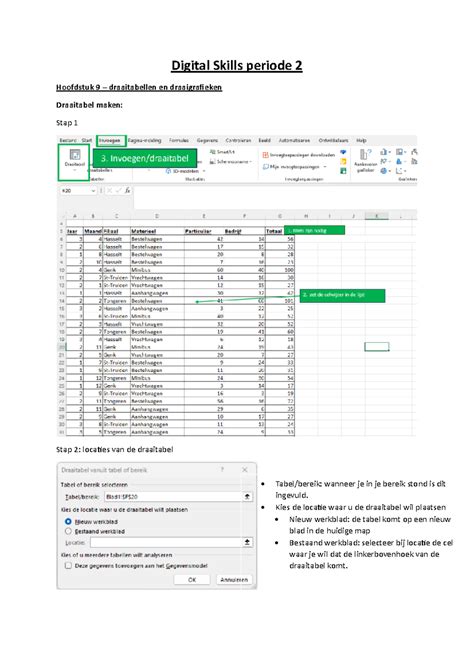 Word Excel Examen Samenvatting Digital Skills Digital Skills