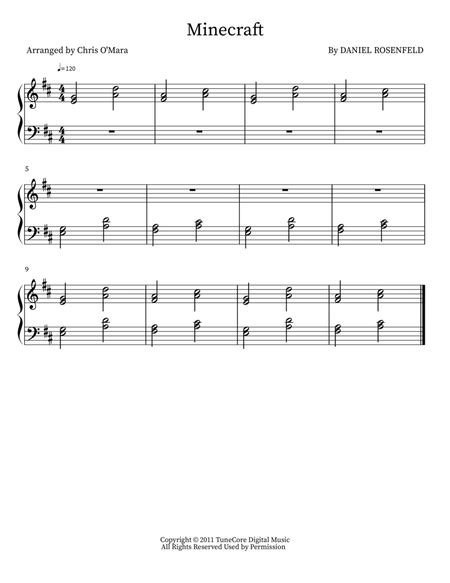 Minecraft By C418 Easy Piano Digital Sheet Music Sheet Music Plus