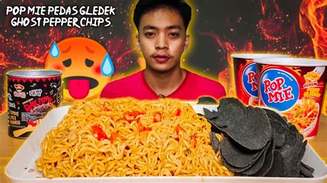 NYELEKITMUKBANG MIE PEDAS GORENG GLEDEK GHOST PEPPER CHIPMUKBANG