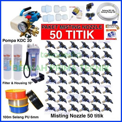 Jual Mesin Embun Walet Lengkap Set Titik Nozzle Sprayer Misting