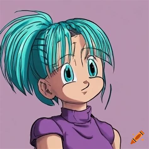 Character With Turquoise Hair Lying In Bed Wearing A Purple Outfit And