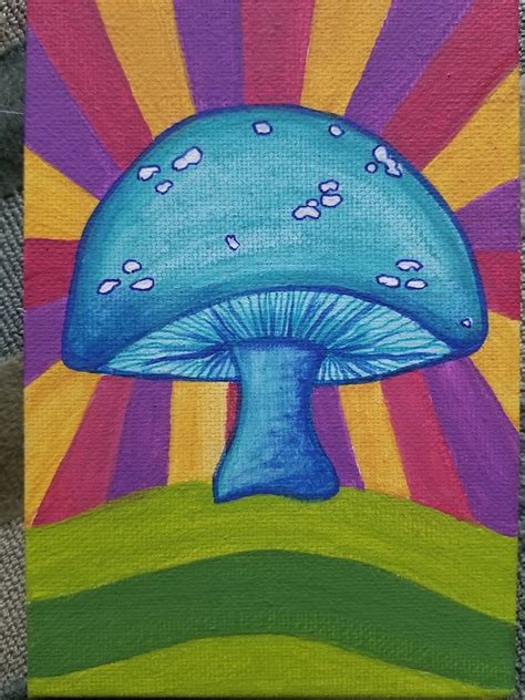 Easy Trippy Paintings Mushrooms