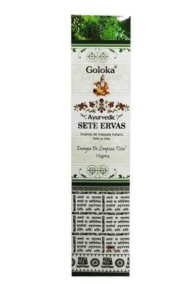 Incenso Vareta Goloka Ayurvedic Sete Ervas