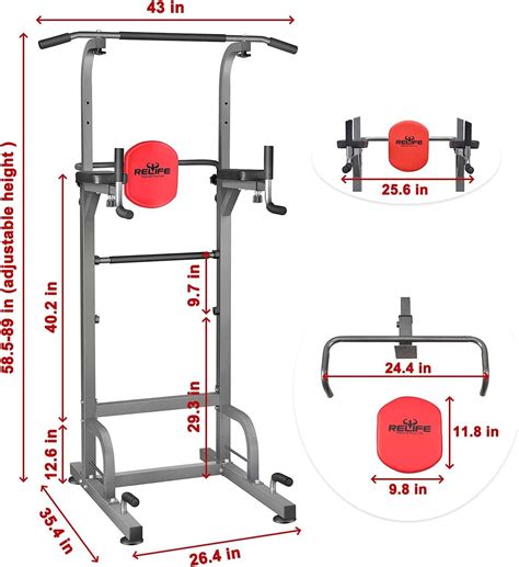 Relife Rebuild Your Life Power Tower Pull Up Bar Station Workout Dip