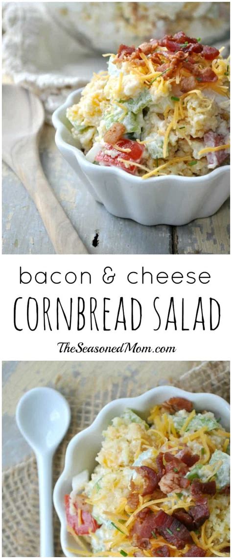 Bacon And Cheese Cornbread Salad The Seasoned Mom