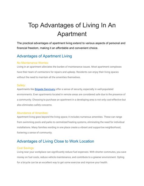 Ppt Top Advantages Of Living In An Apartment Powerpoint Presentation