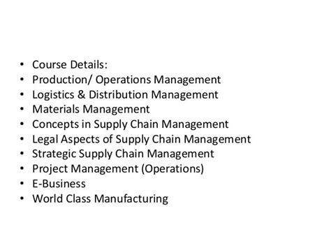 Supply chain management certification online training