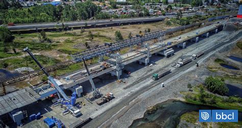 Obras del nuevo Puente Ferroviario sobre el río Bío Bío presentan un 30