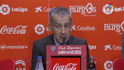 Rueda de prensa de Carlos Terrazas tras el CD Mirandés vs Levante UD 0