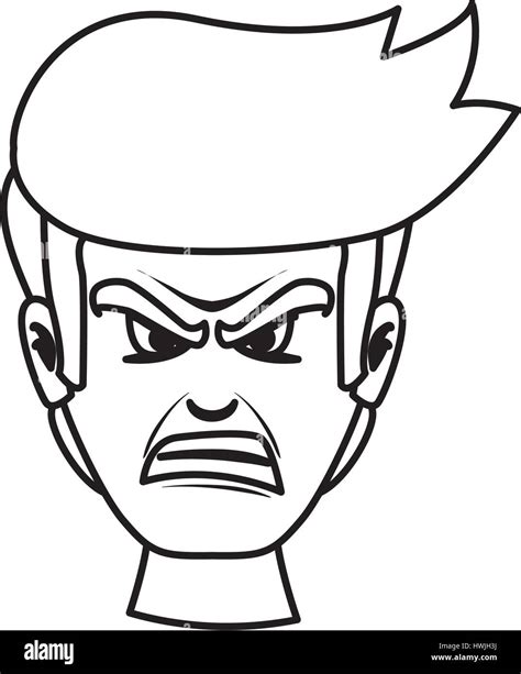 Angry cartoon face Stock Vector Image & Art - Alamy