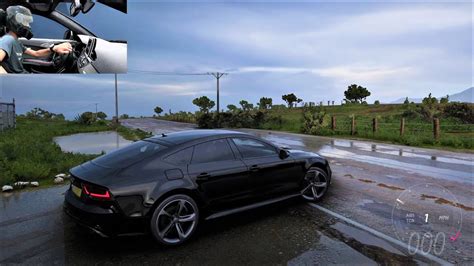 Audi RS7 Sportback Forza Horizon 5 Thrustmaster T300 Gameplay