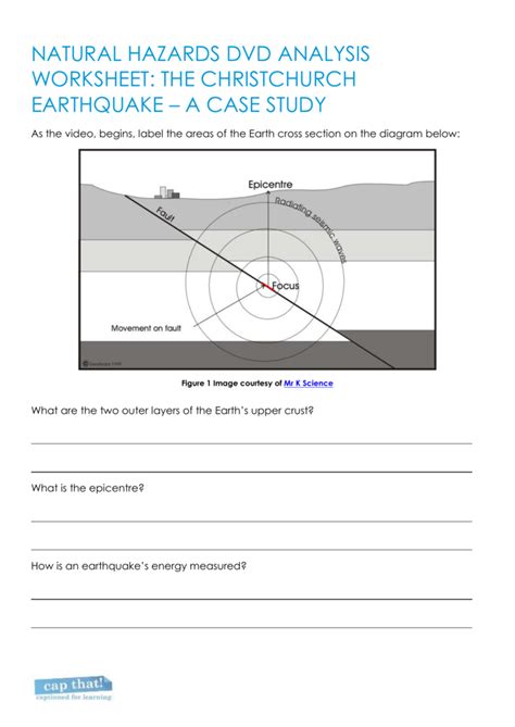 Earthquake Diagram Worksheets