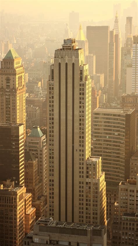 Download wallpaper 2160x3840 skyscrapers, buildings, aerial view, city ...