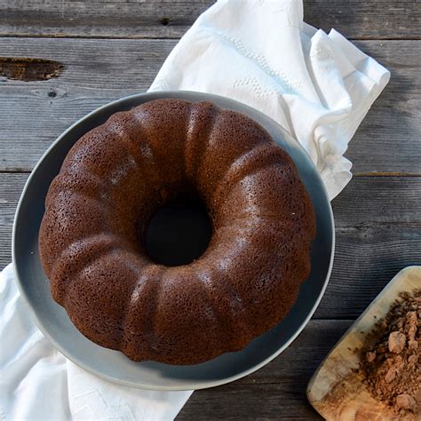 Chocolate Buttermilk Bundt Cake With Chocolate Sauce Olive Oil And